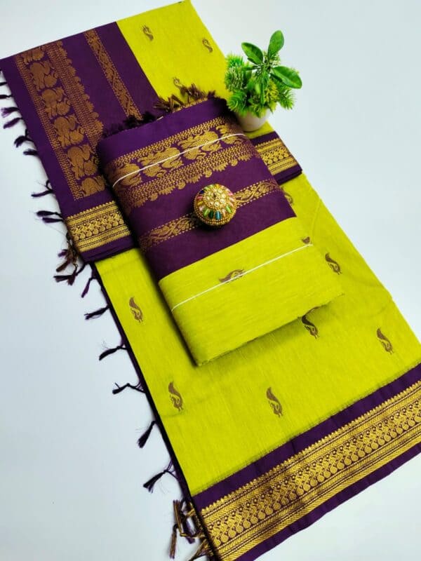 Premium Kalyani Cotton Saree | Lata Gadwal Paithani Saree