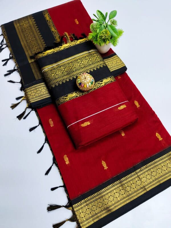 Premium Kalyani Cotton Saree | Lata Gadwal Paithani Saree
