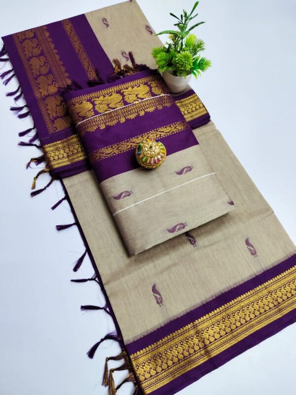 Premium Kalyani Cotton Saree | Lata Gadwal Paithani Saree