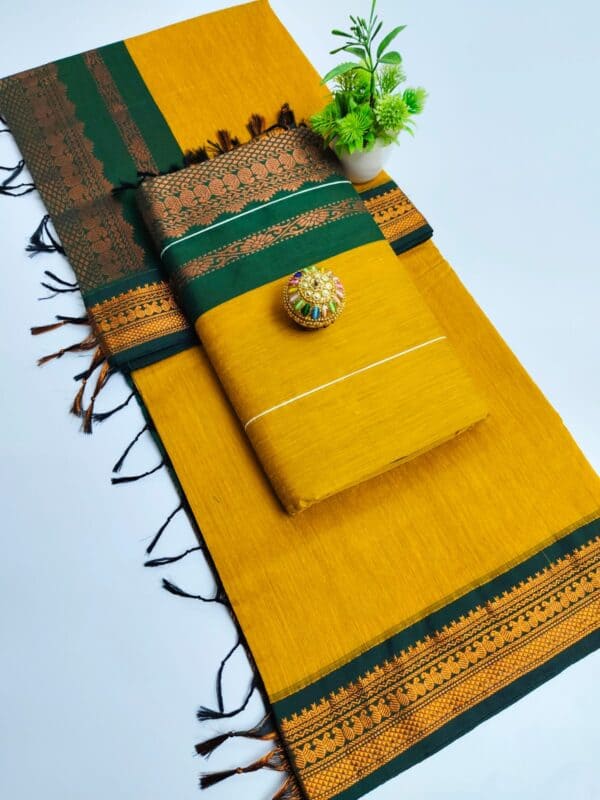 Premium Kalyani Cotton Saree | Lata Gadwal Paithani Saree