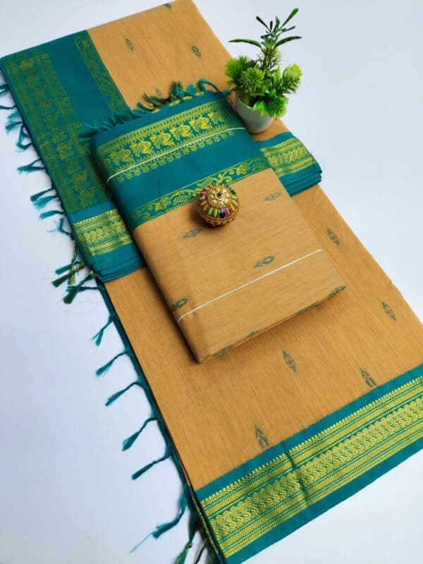 Premium Kalyani Cotton Saree | Lata Gadwal Paithani Saree