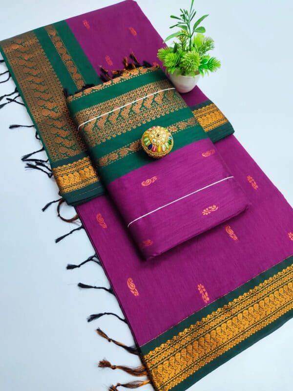 Premium Kalyani Cotton Saree | Lata Gadwal Paithani Saree