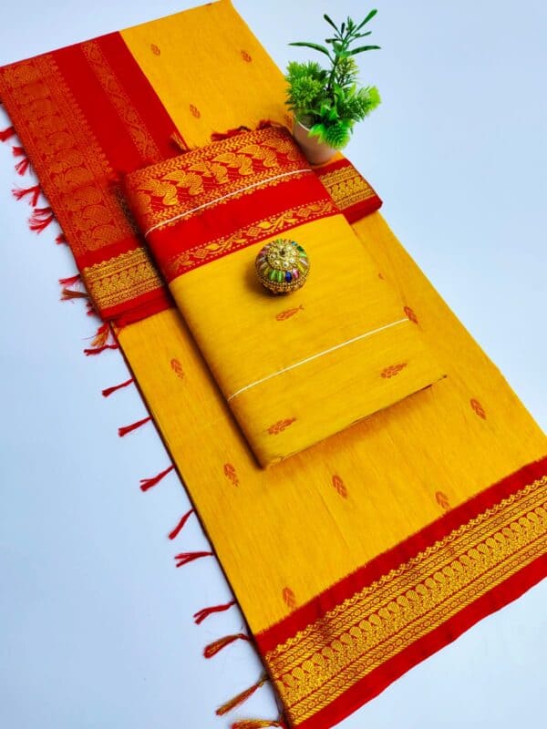 Premium Kalyani Cotton Saree | Lata Gadwal Paithani Saree