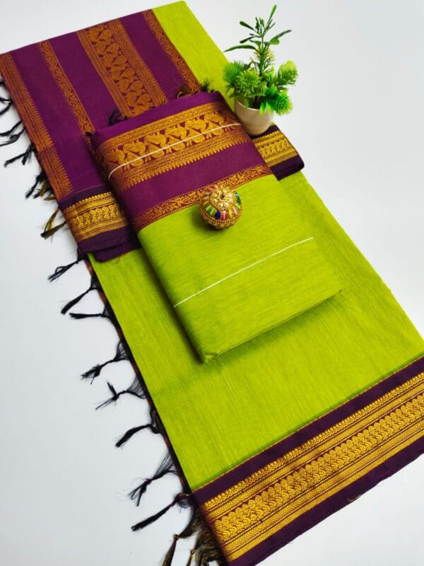 Premium Kalyani Cotton Saree | Lata Gadwal Paithani Saree