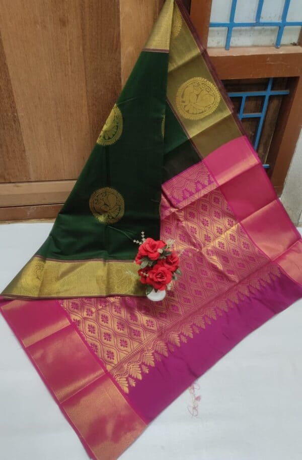 Premium Chanderi Kuppadam Rich Silk Cotton Saree | Elegant Handloom Sarees