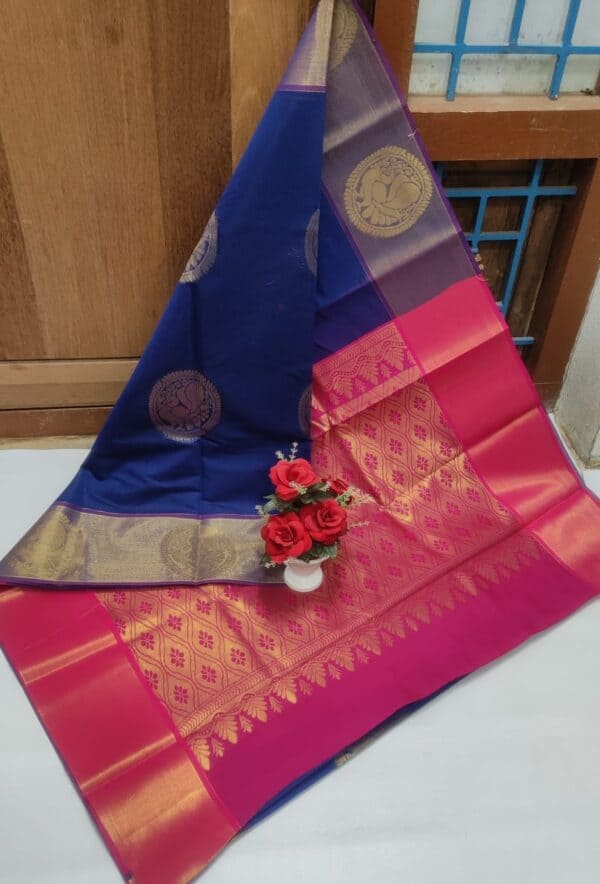 Premium Chanderi Kuppadam Rich Silk Cotton Saree | Elegant Handloom Sarees