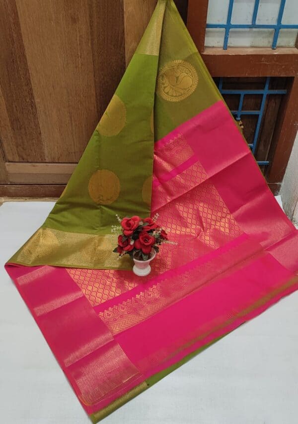 Premium Chanderi Kuppadam Rich Silk Cotton Saree | Elegant Handloom Sarees