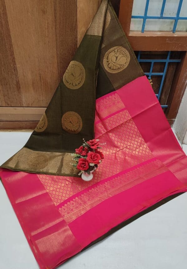 Premium Chanderi Kuppadam Rich Silk Cotton Saree | Elegant Handloom Sarees