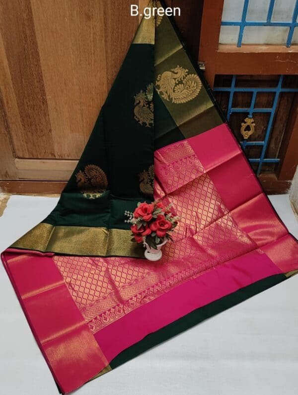 Premium Chanderi Kuppadam Rich Silk Cotton Saree | Elegant Handloom Sarees