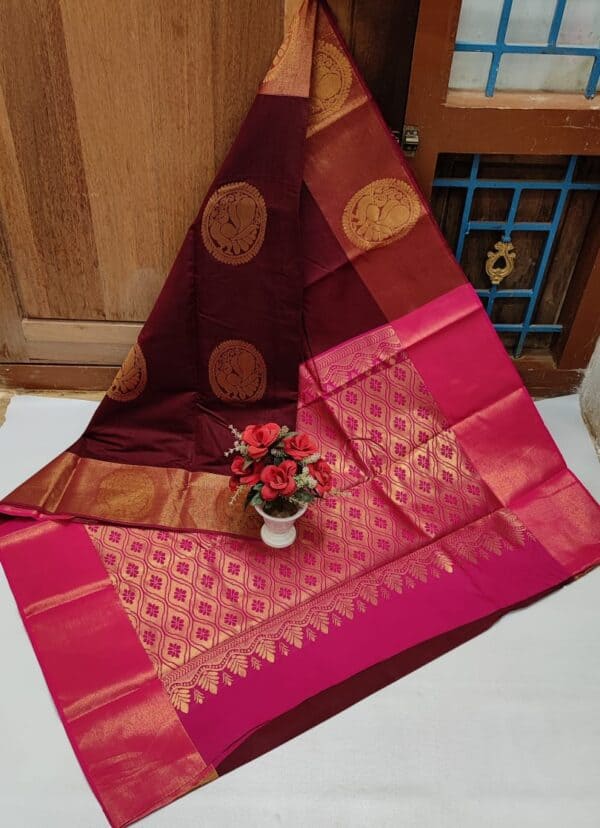 Premium Chanderi Kuppadam Rich Silk Cotton Saree | Elegant Handloom Sarees