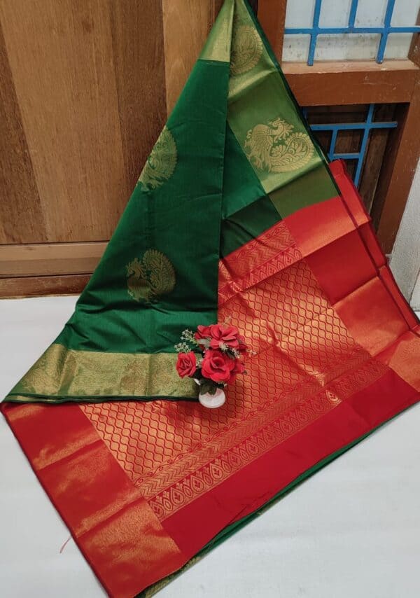 Premium Chanderi Kuppadam Rich Silk Cotton Saree | Elegant Handloom Sarees