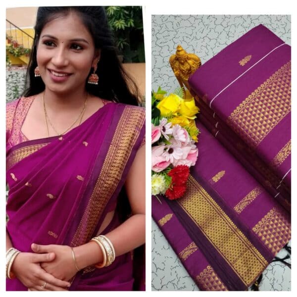 Kalyani Cotton Saree – Premium Lata Gadwal Paithani Collection