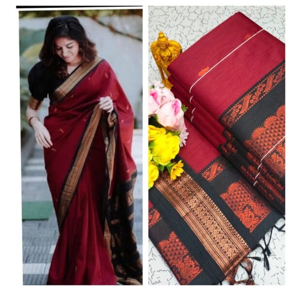 Kalyani Cotton Saree – Premium Lata Gadwal Paithani Collection