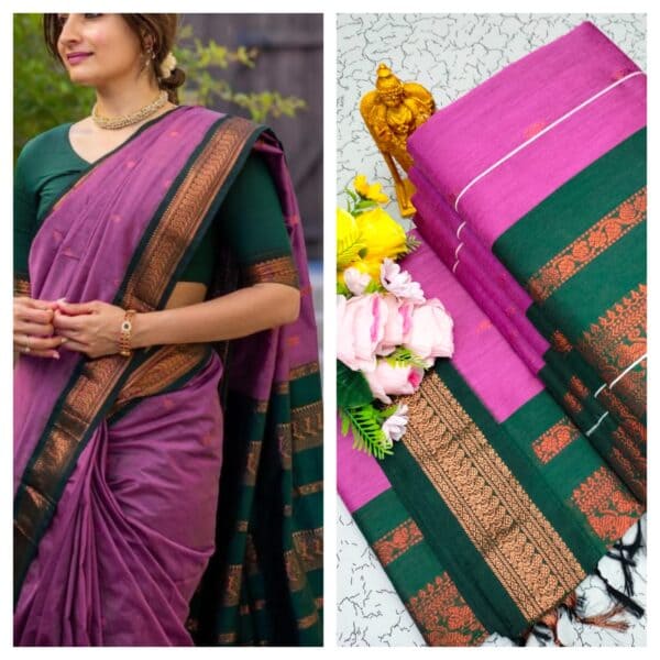 Kalyani Cotton Saree – Premium Lata Gadwal Paithani Collection