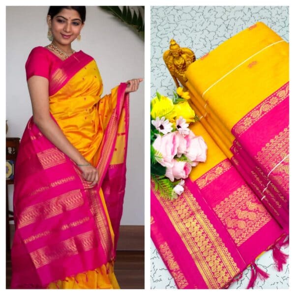 Kalyani Cotton Saree – Premium Lata Gadwal Paithani Collection