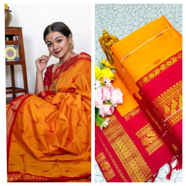 Kalyani Cotton Saree – Premium Lata Gadwal Paithani Collection