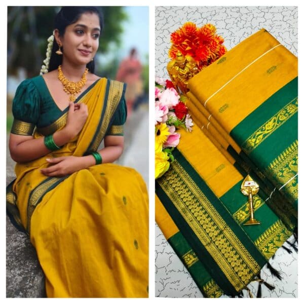 Kalyani Cotton Saree – Premium Lata Gadwal Paithani Collection