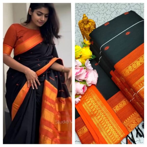 Kalyani Cotton Saree – Premium Lata Gadwal Paithani Collection