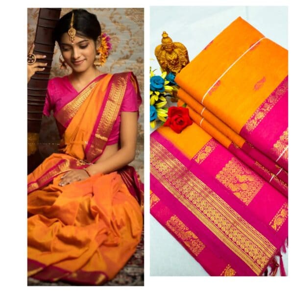 Kalyani Cotton Saree – Premium Lata Gadwal Paithani Collection