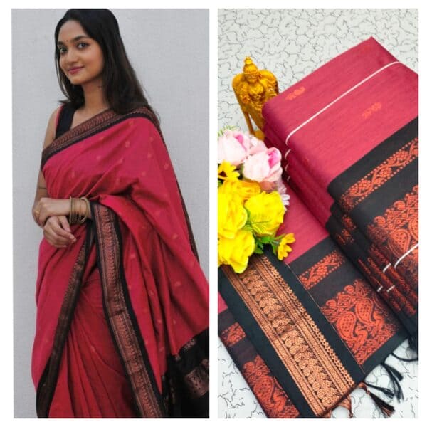 Kalyani Cotton Saree – Premium Lata Gadwal Paithani Collection