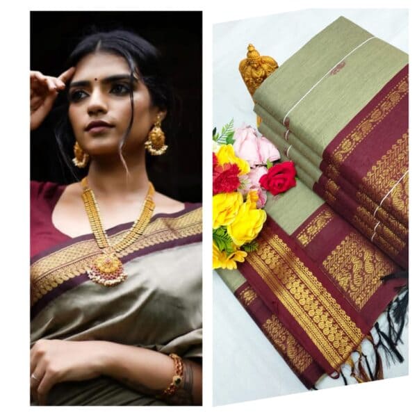 Kalyani Cotton Saree – Premium Lata Gadwal Paithani Collection