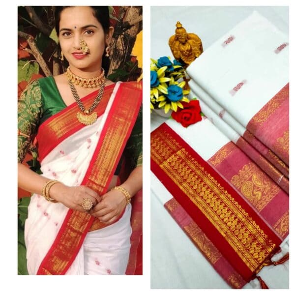 Kalyani Cotton Saree – Premium Lata Gadwal Paithani Collection