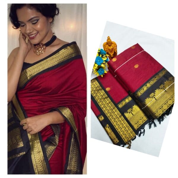 Kalyani Cotton Saree – Premium Lata Gadwal Paithani Collection
