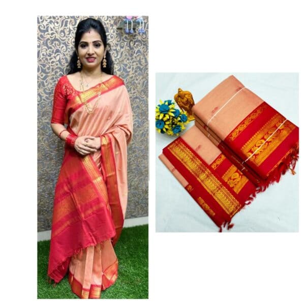 Kalyani Cotton Saree – Premium Lata Gadwal Paithani Collection