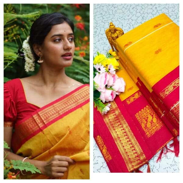 Kalyani Cotton Saree – Premium Lata Gadwal Paithani Collection
