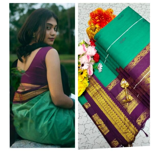Kalyani Cotton Saree – Premium Lata Gadwal Paithani Collection