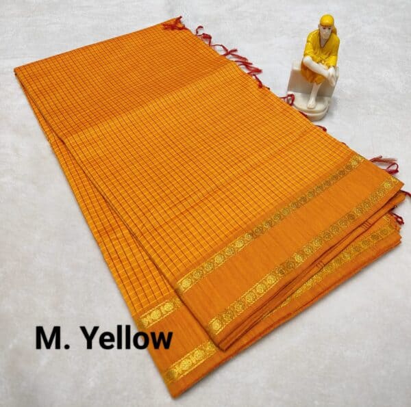 Muthu Kattam Arani Silk Cotton Saree | Checked Sarees