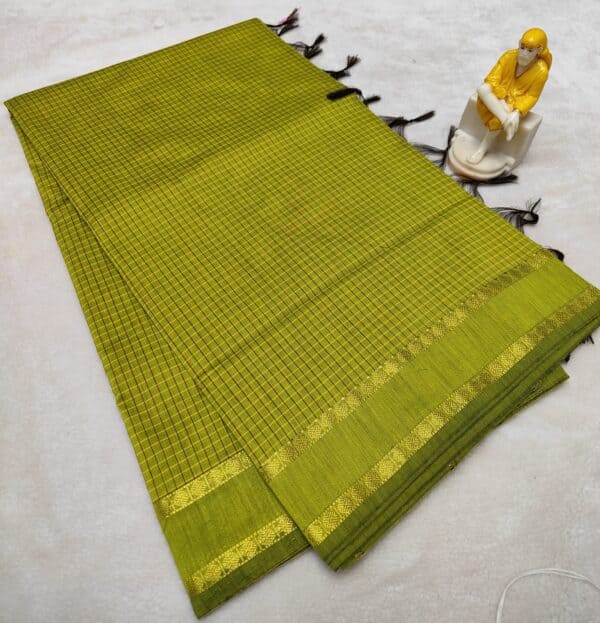 Muthu Kattam Arani Silk Cotton Saree | Checked Sarees