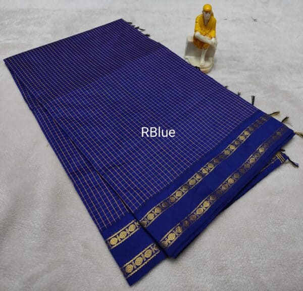 Muthu Kattam Arani Silk Cotton Saree | Checked Sarees