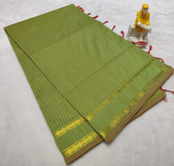 Muthu Kattam Arani Silk Cotton Saree | Checked Sarees