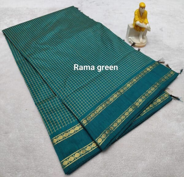 Muthu Kattam Arani Silk Cotton Saree | Checked Sarees