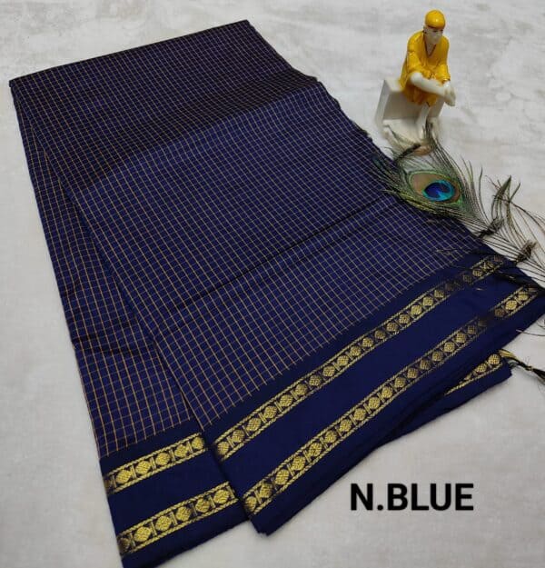 Muthu Kattam Arani Silk Cotton Saree | Checked Sarees