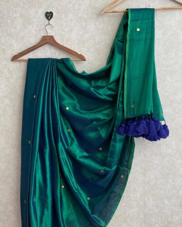 Premium Khadi Tissue Gini Work Saree | Elegant Traditional Sarees Online