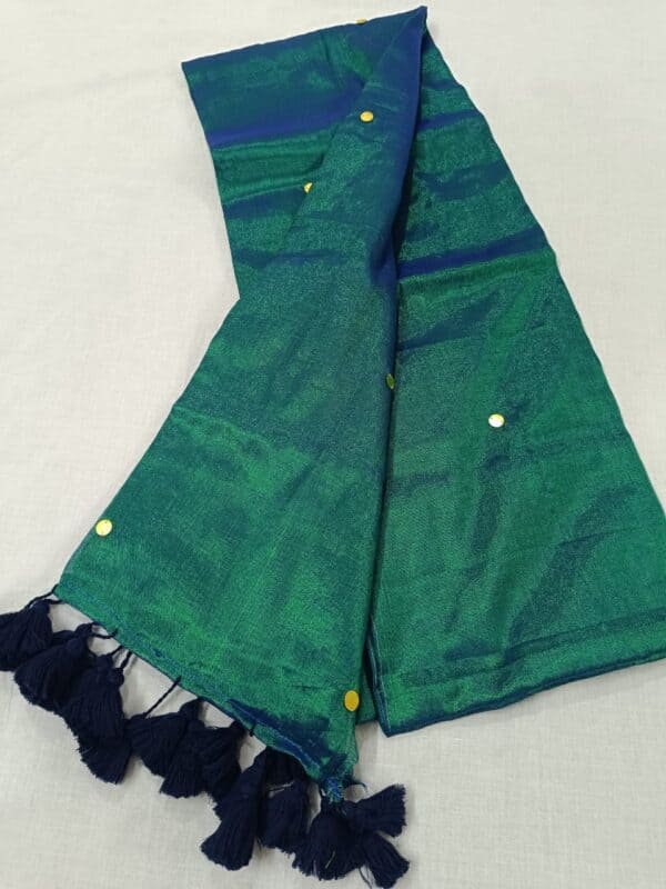 Premium Khadi Tissue Gini Work Saree | Elegant Traditional Sarees Online