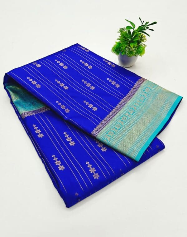 New Celebrity Inspired Semi Silk Katan Sarees | Water Zari Buti Pallu