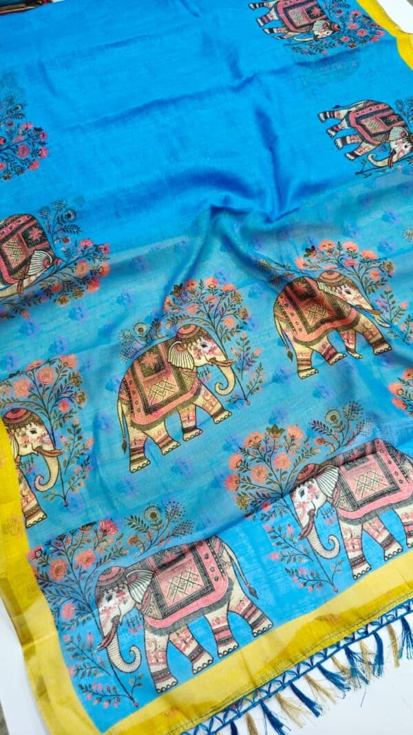Pure Linen Cotton Sarees | Lightweight & Comfortable Office Wear