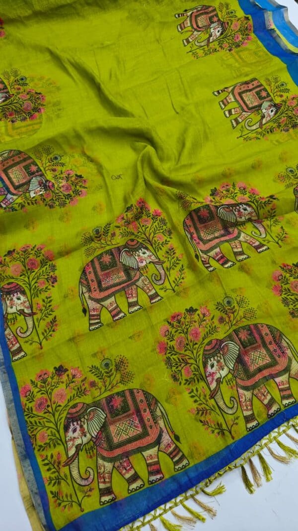 Pure Linen Cotton Sarees | Lightweight & Comfortable Office Wear