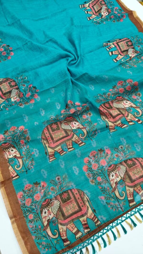 Pure Linen Cotton Sarees | Lightweight & Comfortable Office Wear