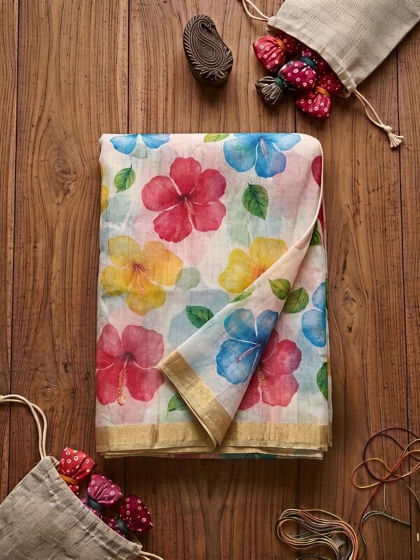 Pure Linen Cotton Sarees | Premium Lightweight & Elegant Collection