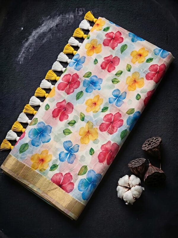 Pure Linen Cotton Sarees | Premium Lightweight & Elegant Collection