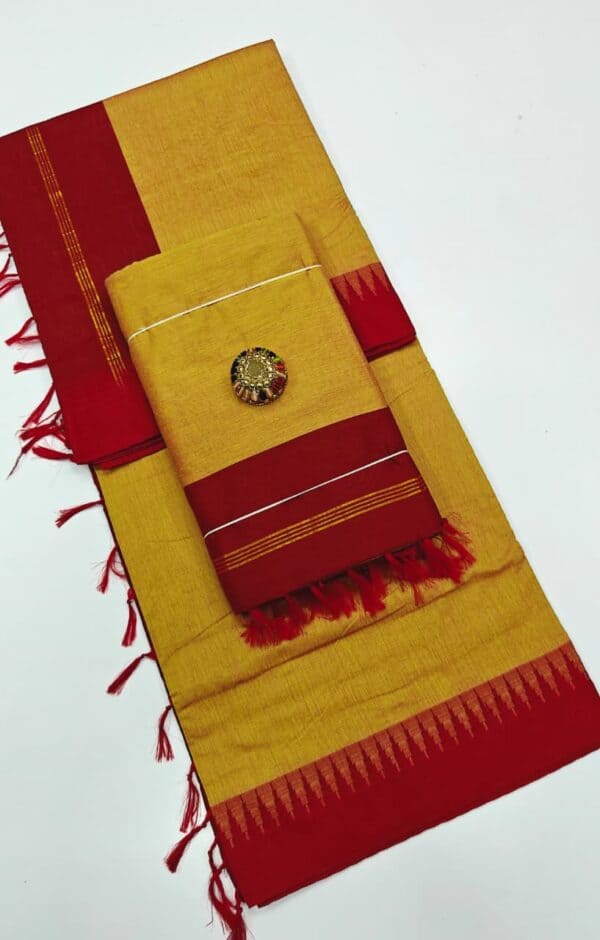 Kalyani cotton plain saree