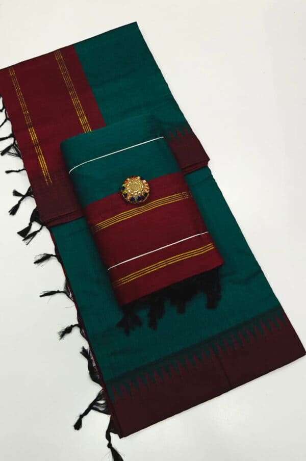 Kalyani cotton plain saree