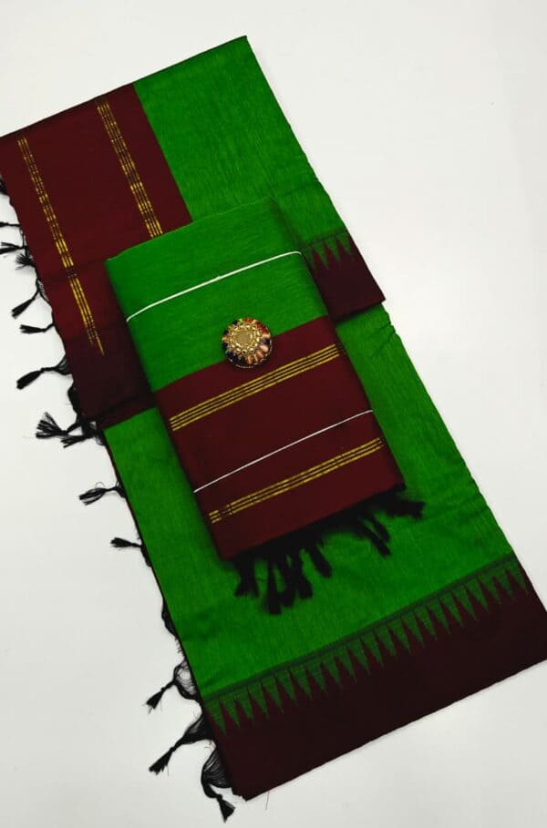 Kalyani cotton plain saree