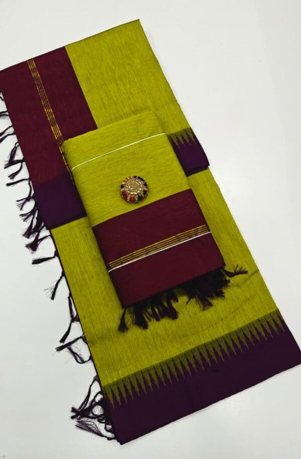 Kalyani cotton plain saree