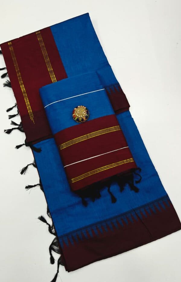 Kalyani cotton plain saree
