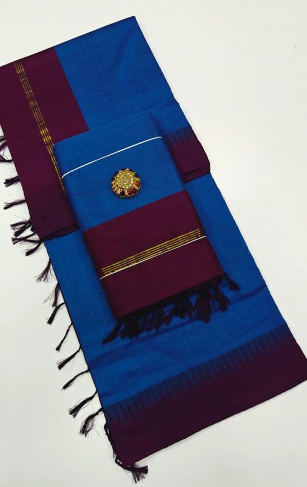 Kalyani cotton plain saree